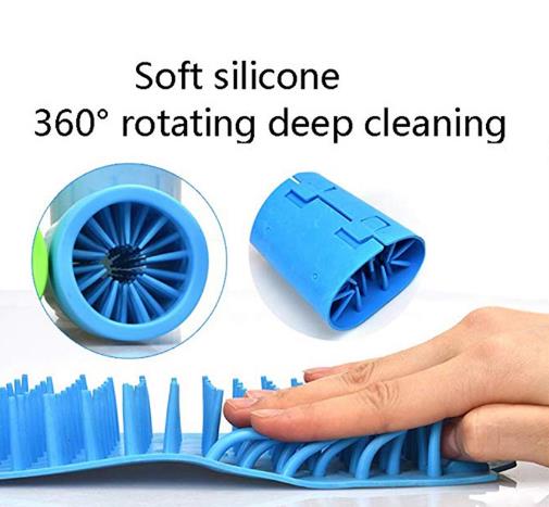 Limpador de patas de cães e gatos, pentes de silicone macio portátil.