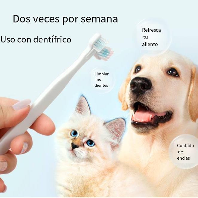 Escova de dentes para cães e gatos, ideal para limpeza total dos dentes, cerdas macias, o cuidado que seu animalzinho necessita.